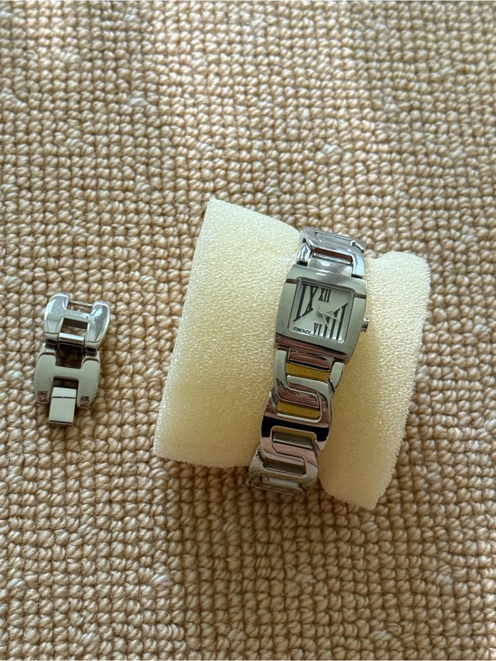 DKNY Women’s Silver Stainless Steel Watch + Extra Link